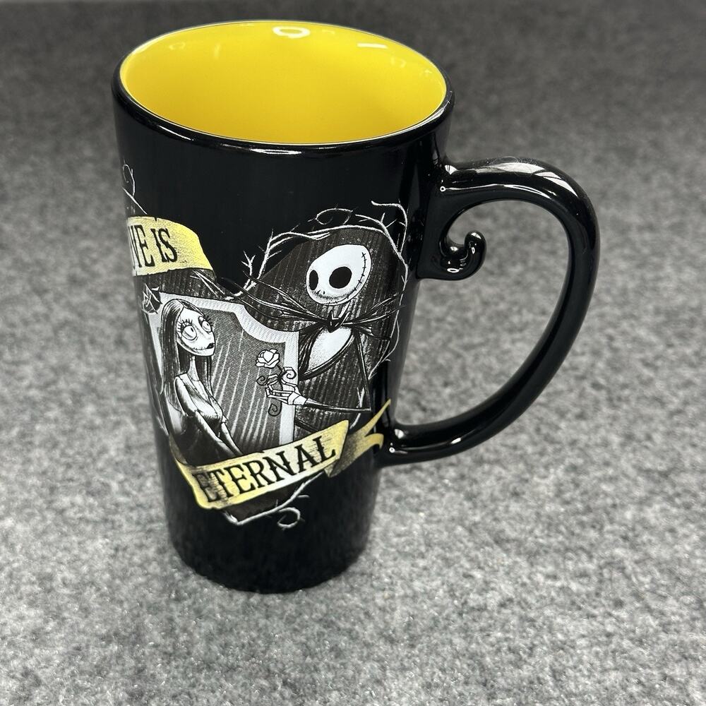 Disney Store Jack Skellington Sally Latte Mug Tim Burton's The Nightmare Before
